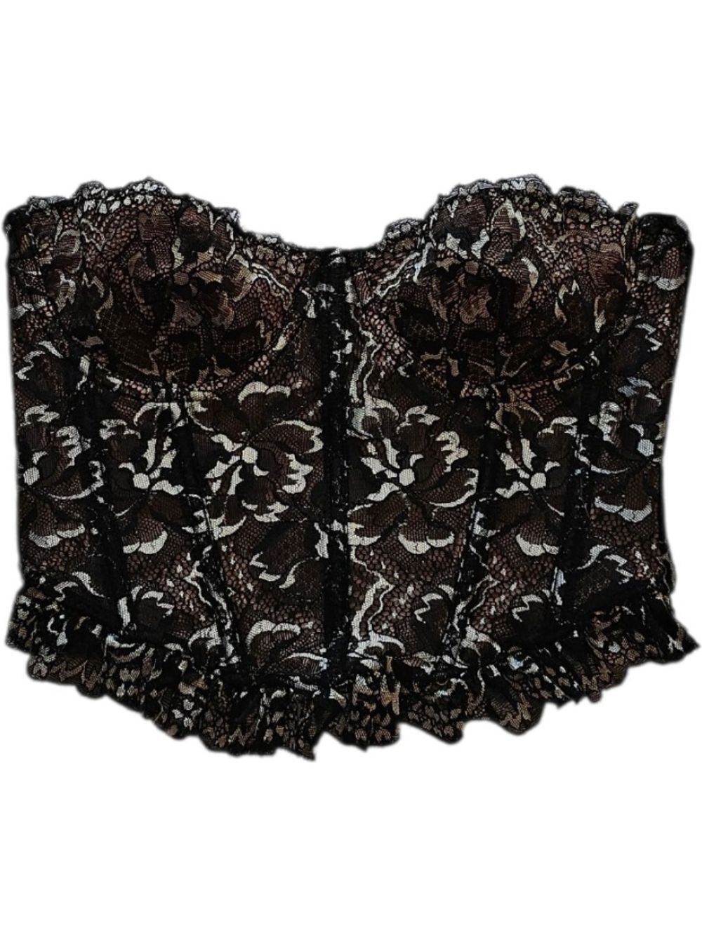 White Fox Save Your Tears Lace Bustier Corset Top Small Coquette Goth